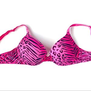 VICTORIA SECRET-34B Push-Up Bra-Animal Print
